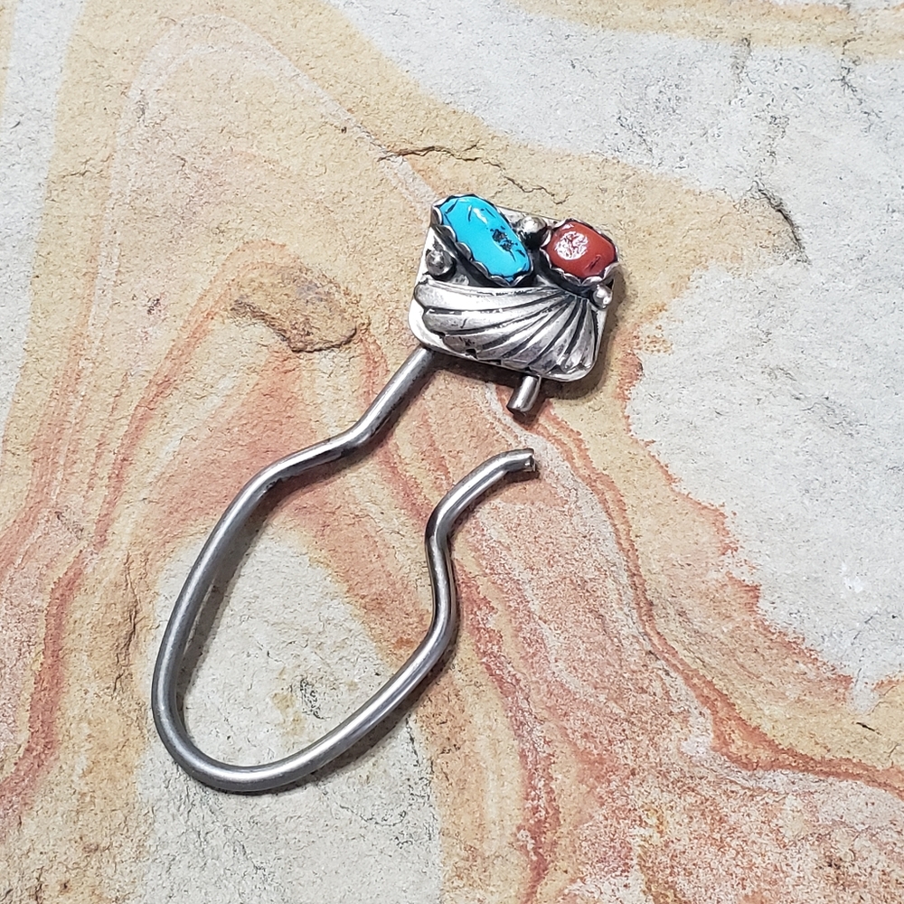 Vintage Turquoise Coral Keychain. - Picture 5 of 10